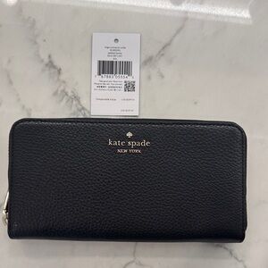 Kate Spade Black Pebbled Leather Wallet